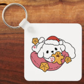 Entfesseln Sie den Holiday Cheer - Niedliche Hunde Schlüsselanhänger (Vorderseite)