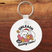 Entfesseln Sie den Holiday Cheer - Niedliche Hunde Schlüsselanhänger (Rückseite)