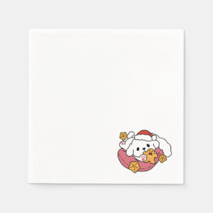 Entfesseln Sie den Holiday Cheer - Niedliche Hunde Serviette