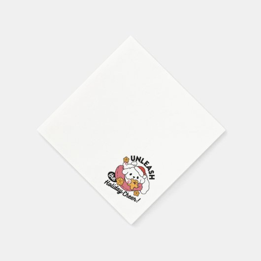 Entfesseln Sie den Holiday Cheer - Niedliche Hunde Serviette (Ecke)