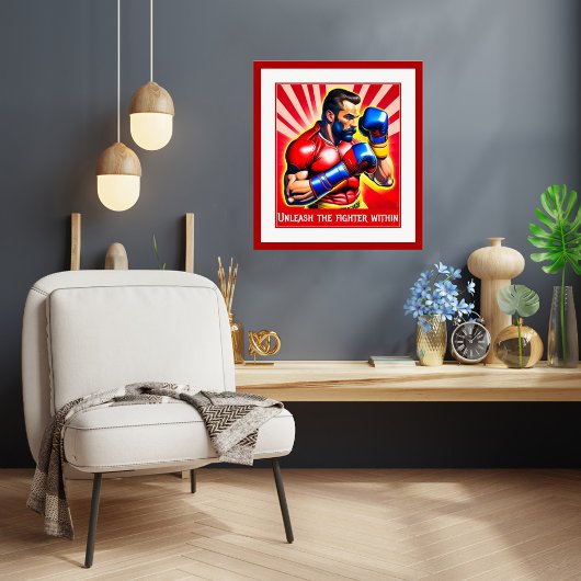 Entfesseln Sie den Kampf im Inneren - Boxplakat Poster