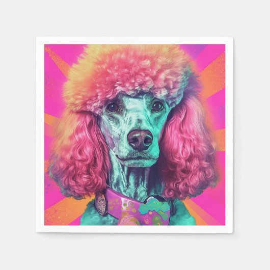 Entfesseln Sie den Poodle Cocktail Napkin Serviette (Vorderseite)
