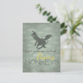 Entfesseln Sie die fliegenden Affen Postkarte (Stehend Vorderseite)