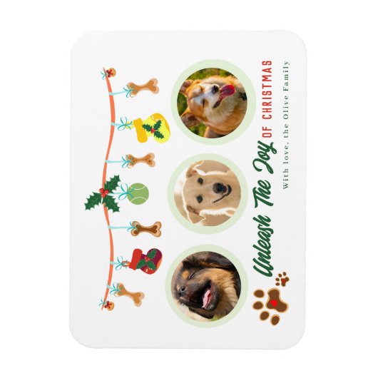 Entfesseln Sie die Freude an Weihnachten Magnet (Vertikal)