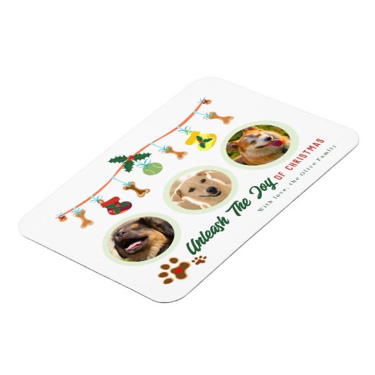 Entfesseln Sie die Freude an Weihnachten Magnet (Linke Seite)