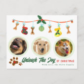 Entfesseln Sie die Freude an Weihnachten Postkarte (Vorderseite)