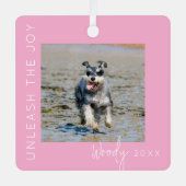 Entfesseln Sie die Freude | Foto Weihnachtsbaum Ornament Aus Metall (Vorderseite)