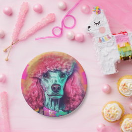Entfesseln Sie die Poodle Party Paper Teller 7"