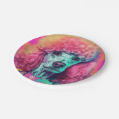 Entfesseln Sie die Poodle Party Paper Teller 7" (Schrägansicht)