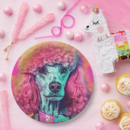 Entfesseln Sie die Poodle Party Paper Teller 9"