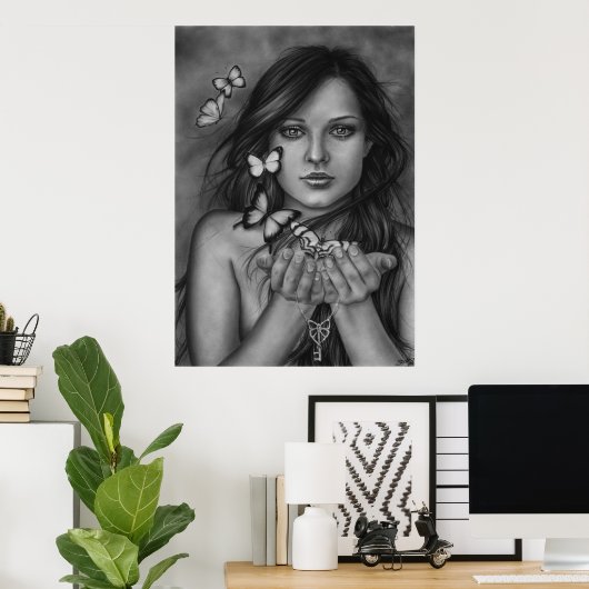 Entfesseln Sie die Schmetterlinge Poster (Heimbüro)