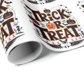Entfesseln Sie Halloween Spaß mit Trick oder Treat Geschenkpapier (Rolleneckpunkt)