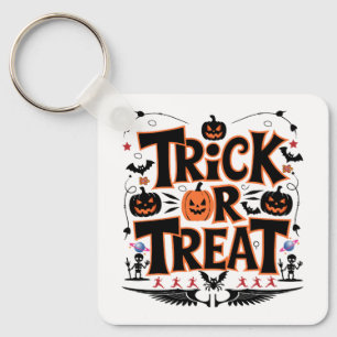 Entfesseln Sie Halloween Spaß mit Trick oder Treat Schlüsselanhänger