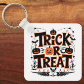 Entfesseln Sie Halloween Spaß mit Trick oder Treat Schlüsselanhänger (Vorderseite)