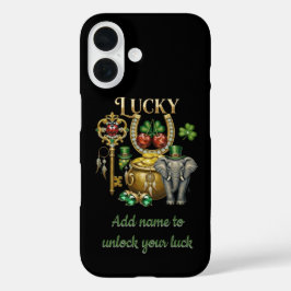 Entfesseln Sie Ihr Glück personalisierte goldene G iPhone 16 Hülle
