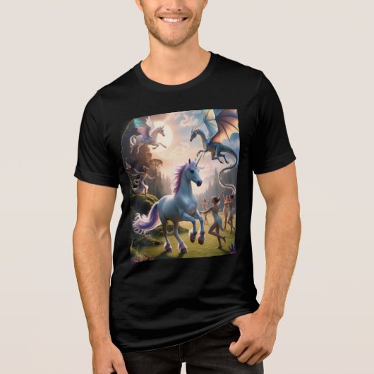 Entfesseln Sie Ihre Fantasie Tri-Blend Shirt (Vorderseite)