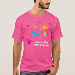 Entfesseln Sie Ihre innere Origamist farbenfroh Or T-Shirt