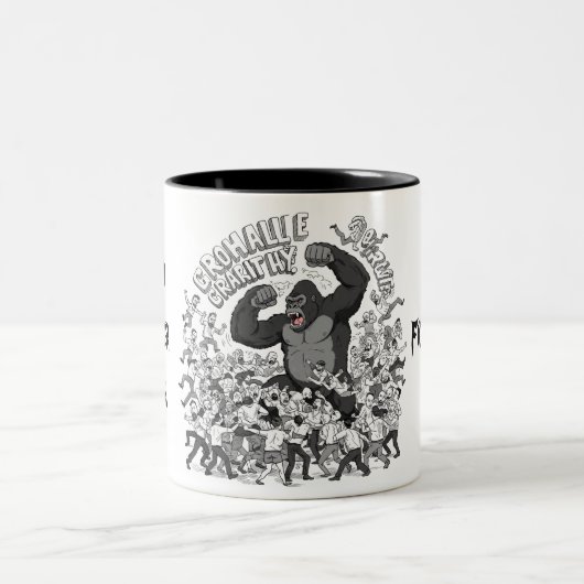 Entfesseln Sie Ihren inneren Gorilla (Figurativ)! Zweifarbige Tasse (Mittel)
