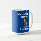 "Entfesseln Sie Ihren inneren Krieger" Kaffeepause Kaffeetasse (VorderseiteRechts)