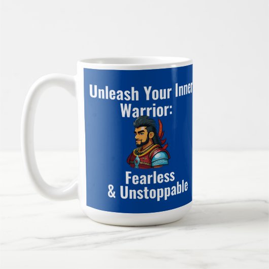 "Entfesseln Sie Ihren inneren Krieger" Kaffeepause Kaffeetasse (Links)