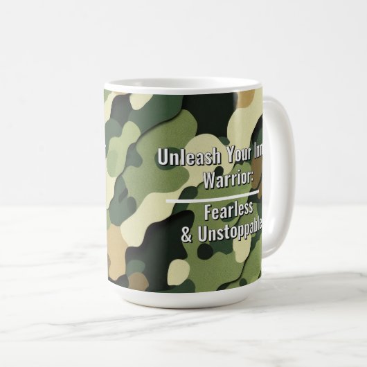 "Entfesseln Sie Ihren inneren Krieger" Kaffeetasse (VorderseiteRechts)