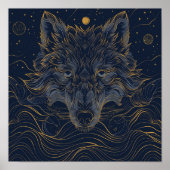 Entfesseln Sie Ihren inneren Wolf: Zodiac Wolf Poster (Vorne)