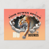 Entfesseln Sie Ihren Power Tiger Durchbruch Postkarte (Vorderseite)