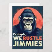 Entfesseln Sie Spaß: Gorilla Jokes, die Jimmies st Einladung (Vorne/Hinten)
