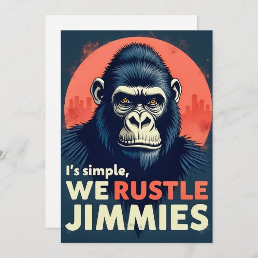 Entfesseln Sie Spaß: Gorilla Jokes, die Jimmies st Einladung (Vorne/Hinten)