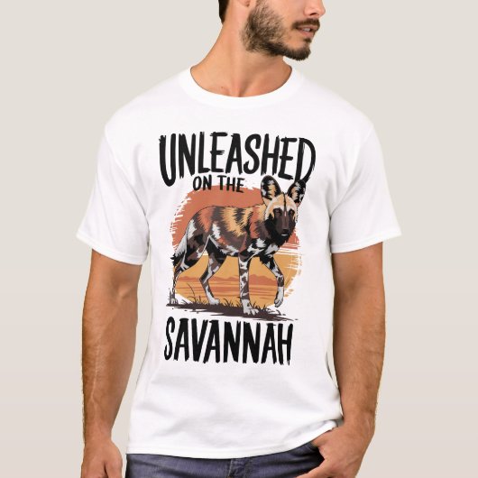 Entfesselt auf der Savannah - Afrikanische Wildsch T-Shirt (Vorderseite)