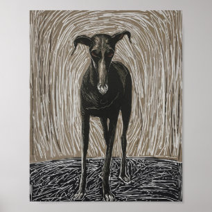 Entfesselte Seele: Moderne expressionistische Hund Poster