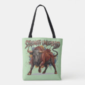 Entfesselte Stärke Ladestier Grafikdesign Tasche (Rückseite)
