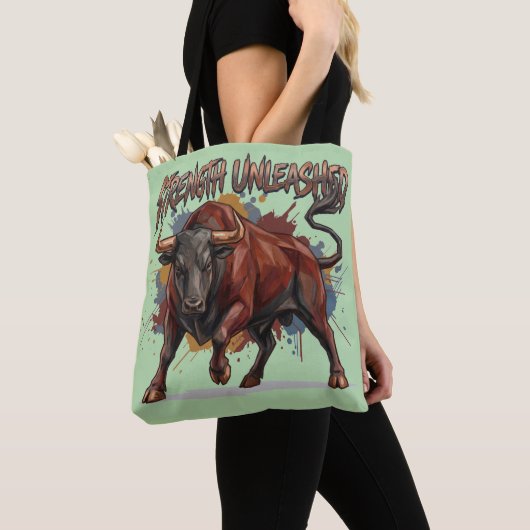 Entfesselte Stärke Ladestier Grafikdesign Tasche (Von Nahem)