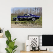 Entfesseltes Super Pro Drag Car Poster (Heimbüro)