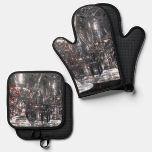 Entfesselung, die sich nie als statisch empfindet ofenhandschuh & Topflappen-Set