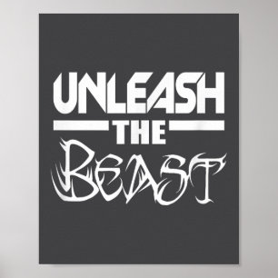 Entfessle C380 Workout Fitnessstudio Fitness Motiv Poster