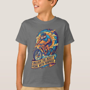 Entfessle das Biest Jugend-Radtouren-Abenteuer-T-S T-Shirt