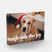 Entfessle den Freude Hund Fotoblock (Links)