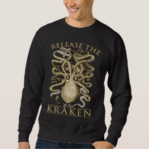 Entfessle den Kraken Vintage Cthulhu Steampunk Sweatshirt