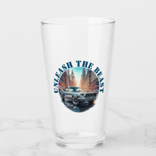 Entfessle die Bestie Amerikanisches Muscle Car Glas