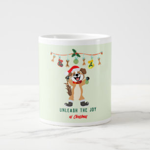 Entfessle die Freude des Weihnachtshundes Jumbo-Tasse