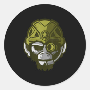 Entfessle Gorilla Körperaufbau Motivation Fitness- Runder Aufkleber