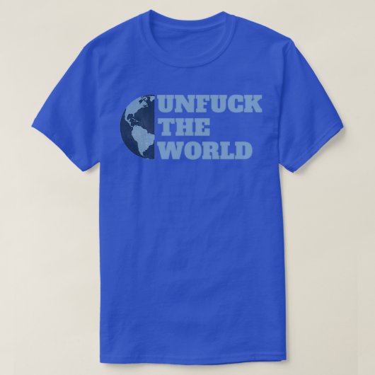 Entficken Sie das World Text Design 2 T-Shirt (Design vorne)