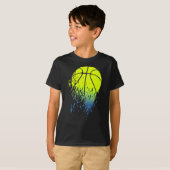 Entflechtung von Neon Green Basketball Urban Grafi T-Shirt (Vorne ganz)