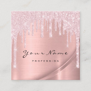 Entflechtungsbrauen machen rosa Tropfen Quadratische Visitenkarte