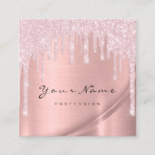 Entflechtungsbrauen machen rosa Tropfen Quadratische Visitenkarte (Vorderseite)