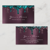 Entflechtungsnägel Noir Aquamarin Visitenkarte (Vorne/Hinten)