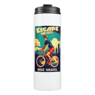 Entfliehen Sie dem Stadtrundfahrrad Thermosbecher