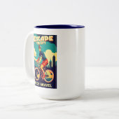Entfliehen Sie dem Stadtrundfahrrad Zweifarbige Tasse (Vorderseite Links)