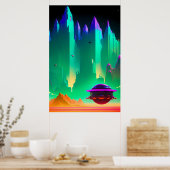 Entfliehen Sie in die Sci-Fi-Fantasie der Mars Poster (Küche)